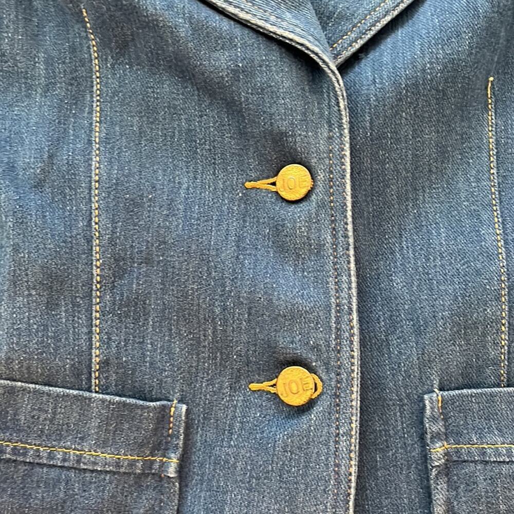 Vintage Denim Jean Blazer Joe Buttons-Chaus- Medium - Picture 5 of 6